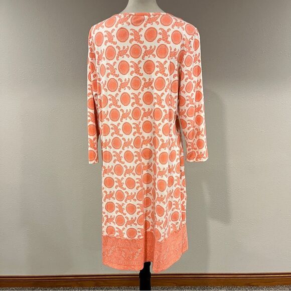 Liz Claiborne paisley print a-line long sleeve Dress size large - Picture 6 of 12